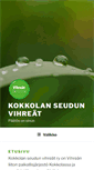 Mobile Screenshot of kokkolanseudunvihreat.net